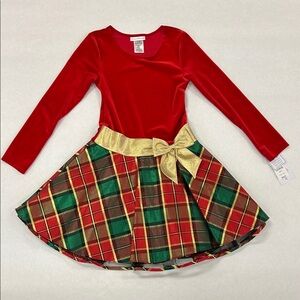 NWT Bonnie Jean Red/Green/Gold Holiday